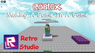 Making A Roblox Game In A Roblox Game | Retro Studio | Devlog