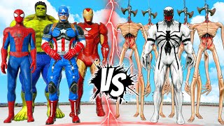Team Avenges FOUND Siren Head Army & Antivenom - Spider Man & Hulk & Iron Man