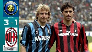 AC Milan 1 x 3 Inter Milan (Klinsman, Van Basten)  ●Seria 1989/1990 Extended Goals & Highlights HD