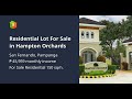 Residential Lot For Sale in Hampton Orchards