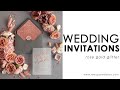 Rose gold wedding invitations - perfect idea for glamour wedding