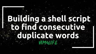 Find consecutive duplicate words (using REGEX)