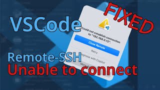 VS Code Remote-SSH Fix: “Could Not Establish Connection” Error