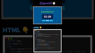 Stopwatch ⏱️ using HTML CSS JavaScript #html #css #javascript