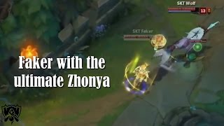 Faker with the ultimate Zhonya [Worlds 2016]