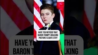 Did you notice Barron Trump's stiff walk?#celebrities #hollywood #viral #viralvideo #barrontrump