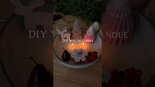 DIY Winter Candle❄️ #shorts #diy #asmrsounds #candle #christmas