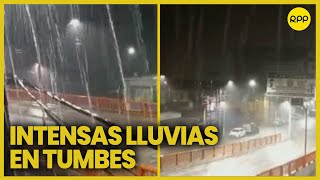 Tumbes: Suspenden clases debido a intensa lluvia que inició en la madrugada