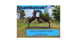 Quambatook  ride and visit the  Spanner man sculptures