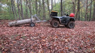 Strongway ATV Log Skidding Arch from Northern Tool in use