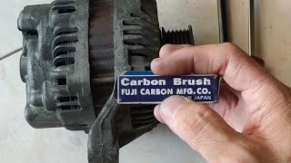 Mengganti carbon brush / batu kul alternator CALYA SIGRA