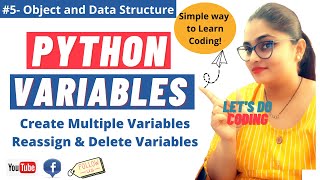 Python Variables | Multiple Variable in Python | Reassigning Variable n Delete | Python Tutorials #5