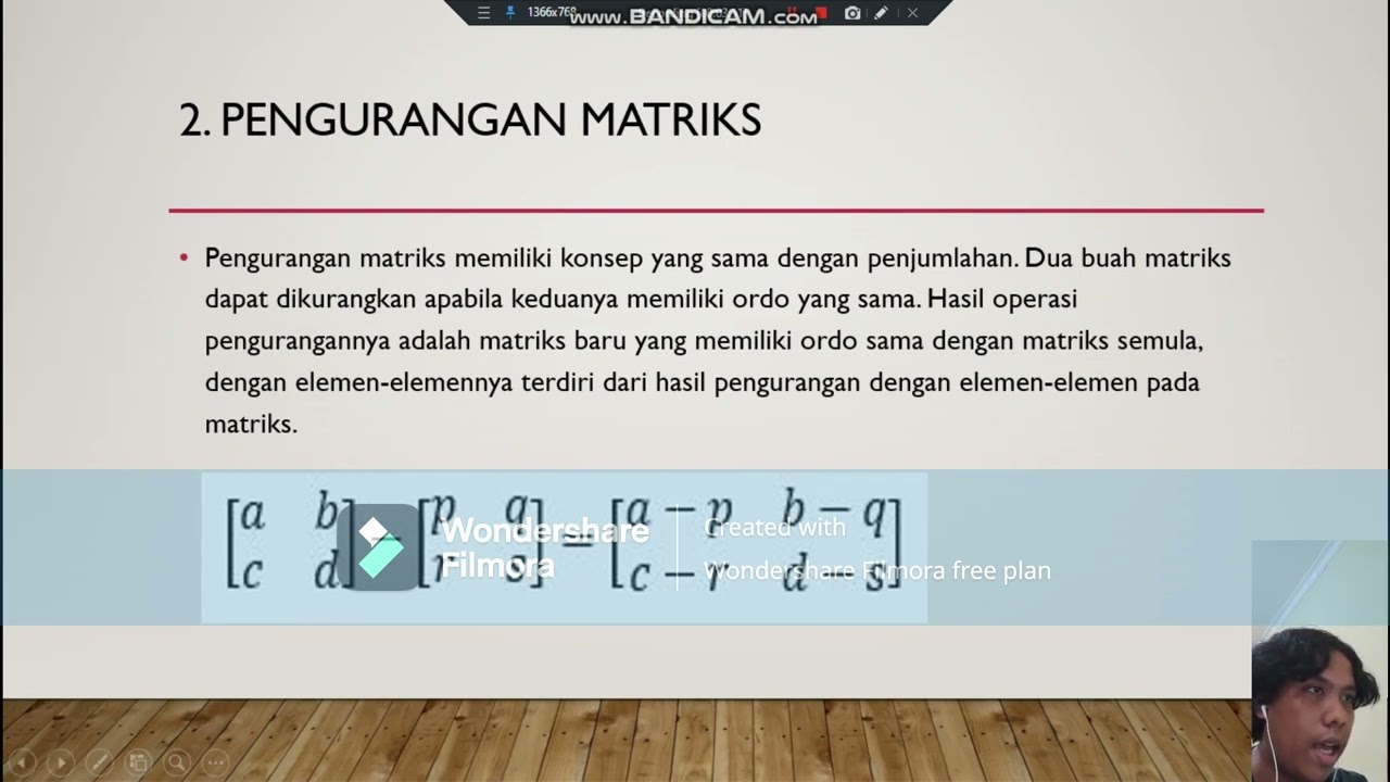 Operasi Penjumlahan Dan Pengurangan Matriks - YouTube