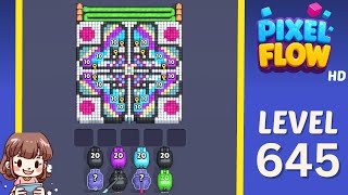 Pixel Flow Level 645 Solution Walkthrough