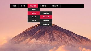 Pure CSS Dropdown Menu Hover Effect | HTML Website Tutorials