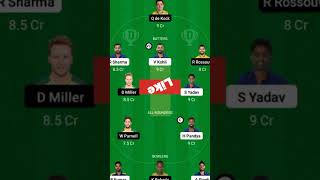 T20 WORLD CUP SA VS IND Match Today Dream11 Prediction Team
