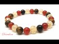 bracelet en cornaline et citrine, pierres naturelles positives et motivantes, par Domidora