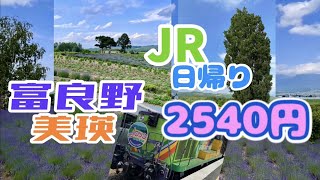 【2540円】ＪＲだけで安く「ラベンダー畑・美瑛・温泉」を堪能する方法を実践する奴～バスツアー利用の友人に鈍行で会いに行く～【札幌から日帰り】