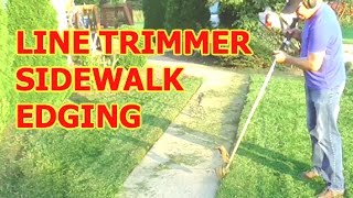 LAWN EDGING WITH A LINE TRIMMER