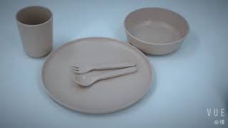 biodegradable reusable party kids bamboo fibre tableware