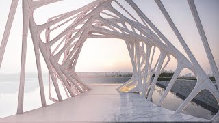 [Grasshopper]Bridge Design Using Polygon and MultiPipe [Data download available]