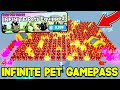 BUYING THE INFINITE PET GAMEPASS IN PET SIMULATOR X *10k ROBUX* (Roblox)