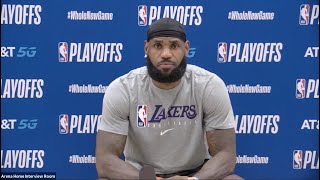 LeBron & AD Break Down Game 1 Loss To Rockets | Full Postgame