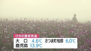 Lowest temperatures of 4.6 degrees Celsius in some places!　The coldest of the season in Kagoshima