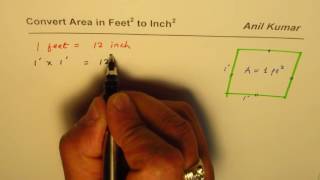 How to Convert Area in Feet Square to Square Inches