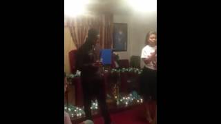 Michayla and deondre singing \