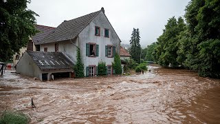 Apocalyptic waters wash away cars and cause landslides as freak floods ravage Europe