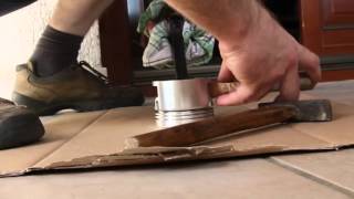 Installing press fit gudgeon pin into MG B 18V connecting rod in the kitchen