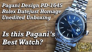 Pagani Design PD-1645. 'Rolex Datejust' Homage from AliExpress. Unedited unboxing.