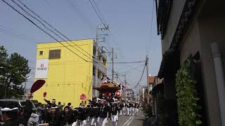 平成30年 4月1日 高石市高石神社神輿大修理完成記念渡御  高石北村移動曳行  5