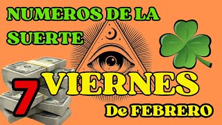 NUMEROS de la SUERTE del VIERNES 7 de FEBRERO // CRUZ de la SUERTE y PIRAMIDE de la SUERTE