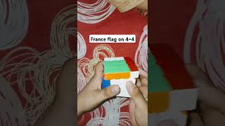 fance flag on 4×4 cube....... #France flag #shorts#trending# cube