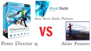 Power Director 15 vs Premiere Pro vs Sony Movie Studio -  SPEED CHALLENGE!