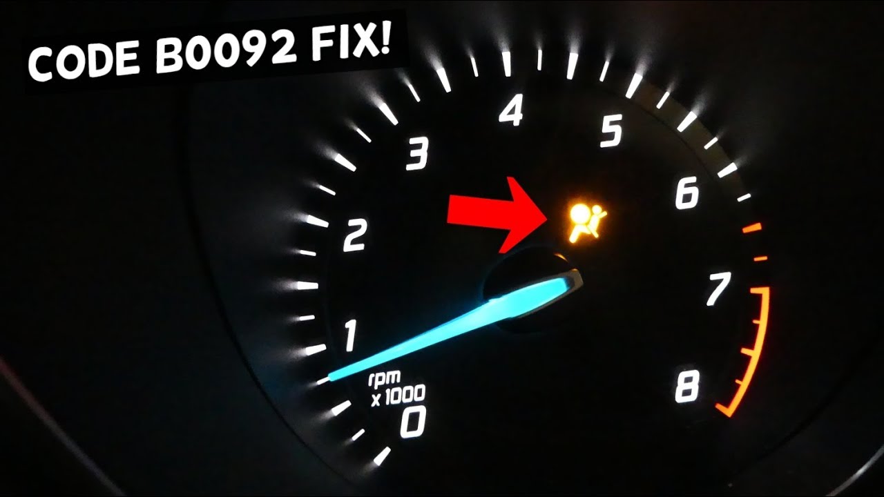 FORD AIRBAG LIGHT ON CODE B0092 SIDE AIRBAG SENSOR FIX - YouTube