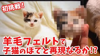 ド素人が羊毛フェルトで子猫のぽてとを作ってみたらとんでもない結果にwww