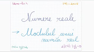 Modulul unui numar real - Clasa a IX-a