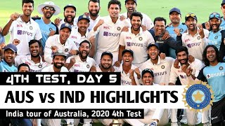 India vs Australia 4th Test Day 5 Full Highlights 2021 | IND vs AUS 4th Test Day 5 Highlights