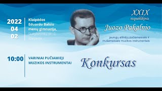 XXIX respublikinis Juozo Pakalnio konkursas. Variniai pučiamieji muzikos instrumentai