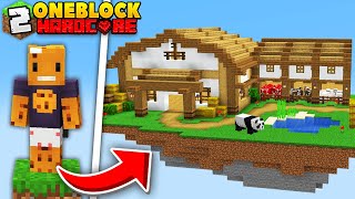 I Built an ANIMAL BARN on ONE BLOCK Minecraft