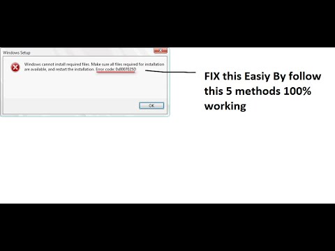 FIX: Windows Cannot Install Required Files 0x8007025D