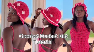 How to crochet a Granny stitch Bucket Hat/Detailed Bucket hat tutorial#crochet#crochettutorial