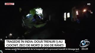 Accident feroviar grav în India. Zeci de persoane au murit, aproape 200 sunt rănite