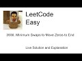 3936. Minimum Swaps to Move Zeros to End (Leetcode Easy)
