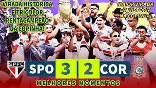 TRICOLOR PENTACAMPEÃO DE VIRADA | São Paulo 3 x 2 Corinthians | Melhores Momentos | Final Copinha