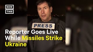 Reporter Interrupted by Missile Strikes in Kyiv While On-Air