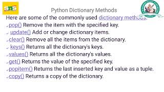 DR.S.P.SARANYA/Case study on Python Dictionary function)/SNS INSTITUTIONS